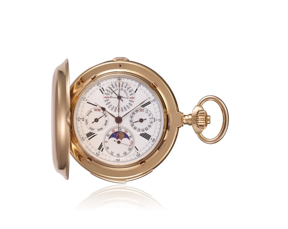 RELOJ DE BOLSILLO DE ORO ROJO TIPO SABONETA